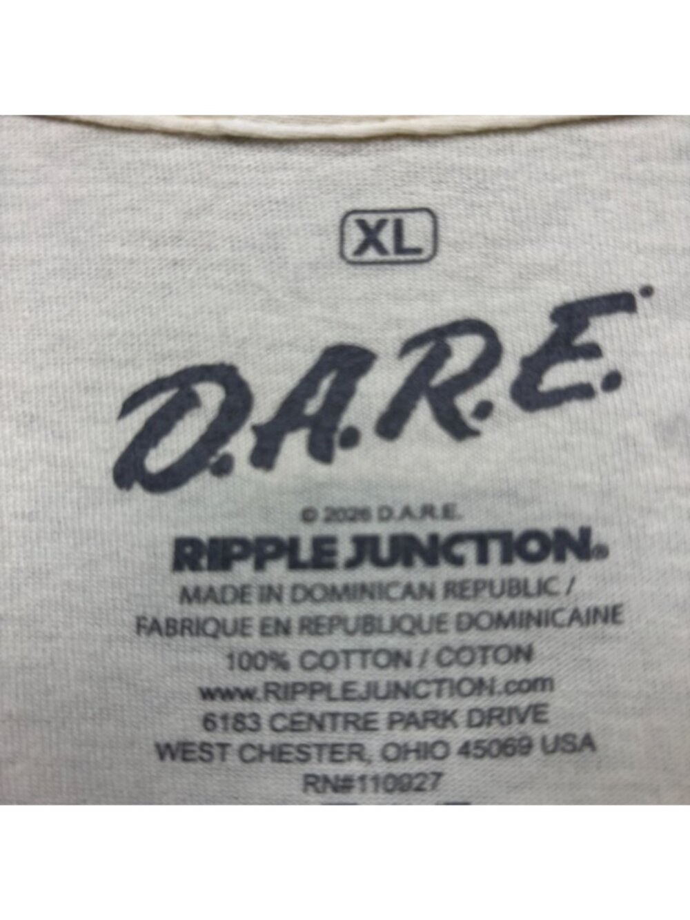 D.A.R.E. Just Say No Too Cool To Be A Fool T-Shirt Size Extra Large - Picture 4 of 5